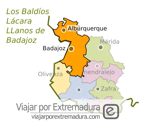 Comarca de Los Baldíos, Lácara y Llanos de Badajoz