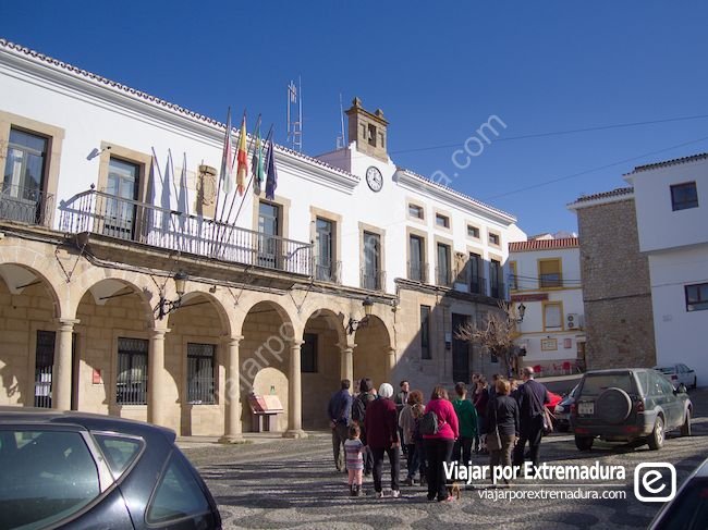 Plaza de la Constitución, con la Casa Consistorial al fondo