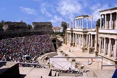 Turismo en Extremadura. Legado romano. Teatro Romano de Mérida