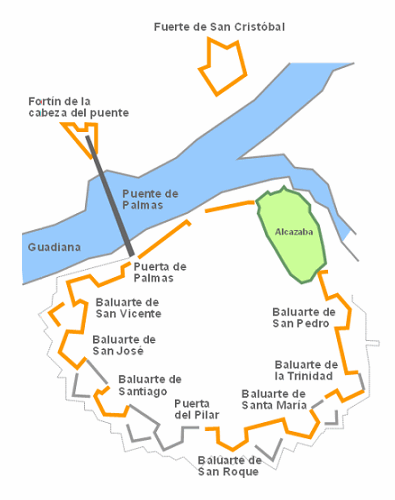 Badajoz - Fortificación moderna y murallas - Viajar por Extremadura