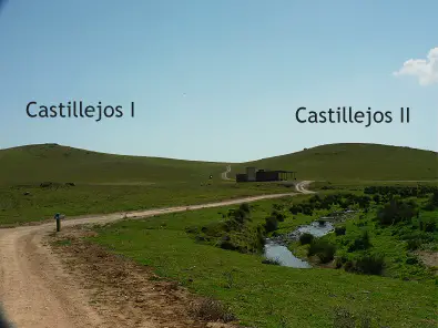 Yacimiento Castillejos. Cerros con los asentamientos.